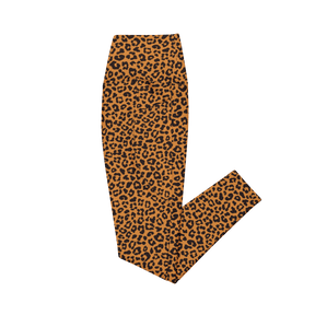 Sunset Leopard Crossover Leggings with Pockets - Goth Cloth Co.1360431_14137
