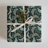 Teal Death Moth Spooky Gift Wrap (3 Sheets) - Goth Cloth Co.8207548_17373