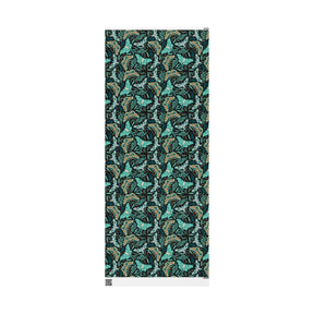 Teal Death Moth Spooky Gift Wrap - Goth Cloth Co.Home Decor18336203238664498153