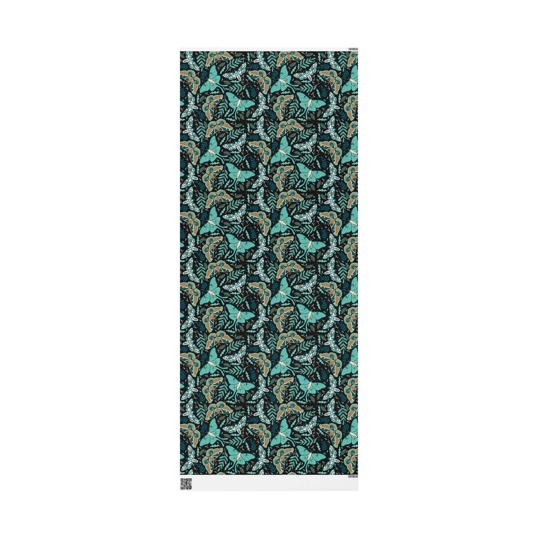 Teal Death Moth Spooky Gift Wrap - Goth Cloth Co.Home Decor39915075104729541350