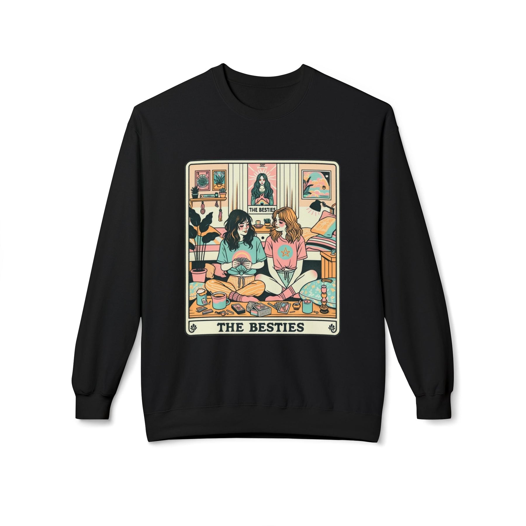 The Besties Witchy Tarot Card Long Sleeve Crewneck Sweatshirt - Goth Cloth Co.Sweatshirt17770306127455026631