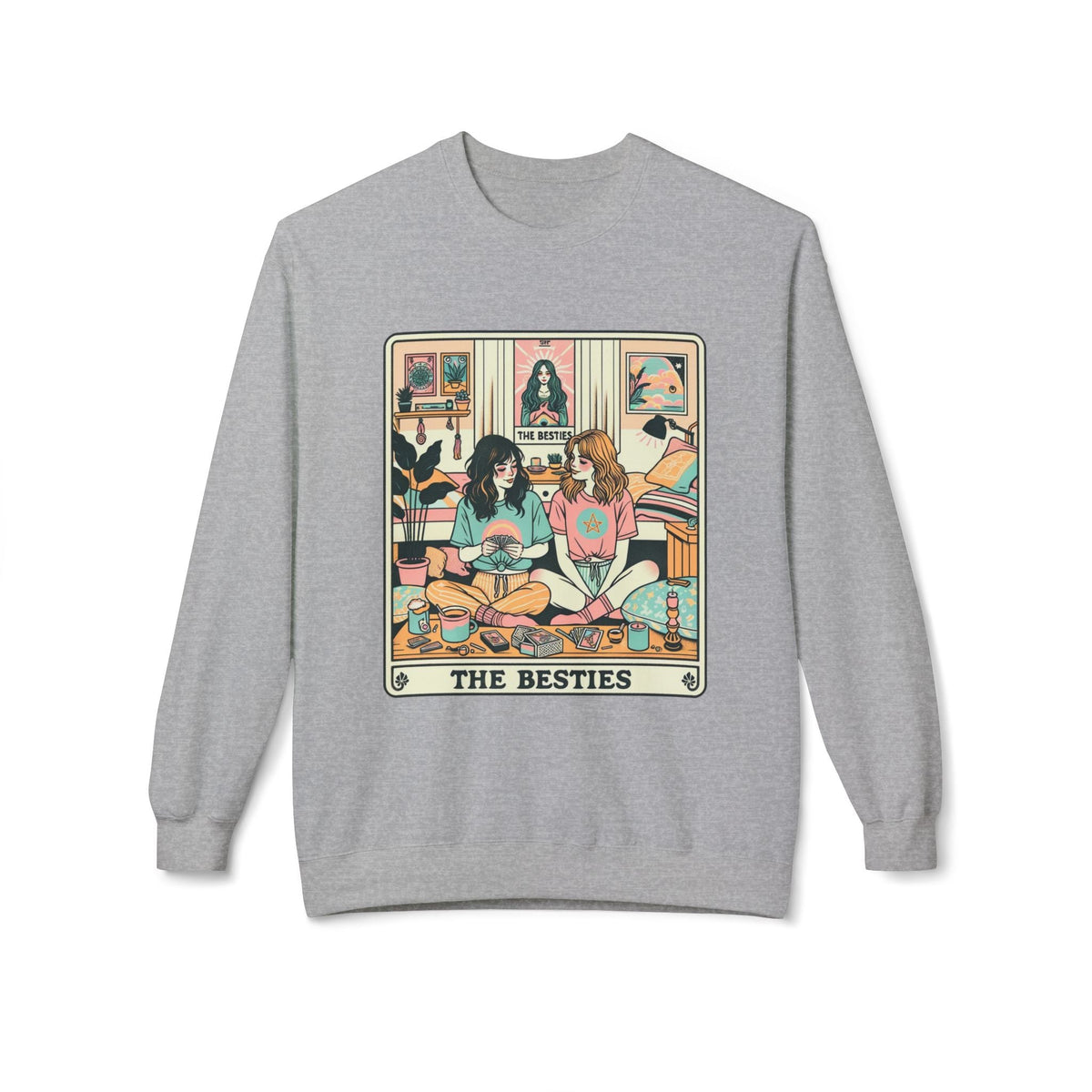 The Besties Witchy Tarot Card Long Sleeve Crewneck Sweatshirt - Goth Cloth Co.Sweatshirt48476330711054566536