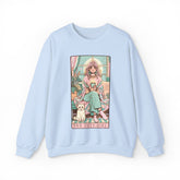The Cozy Girl Day Tarot Card Heavy Blend™ Crewneck Sweatshirt - Goth Cloth Co.Sweatshirt38931478350361874308