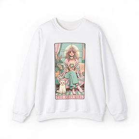 The Cozy Girl Day Tarot Card Heavy Blend™ Crewneck Sweatshirt - Goth Cloth Co.Sweatshirt70944916100204462783