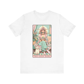 The Cozy Girl Day Tarot Card Short Sleeve Tee - Goth Cloth Co.T - Shirt28538707848960723653