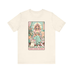 The Cozy Girl Day Tarot Card Short Sleeve Tee - Goth Cloth Co.T - Shirt76509108492685059790