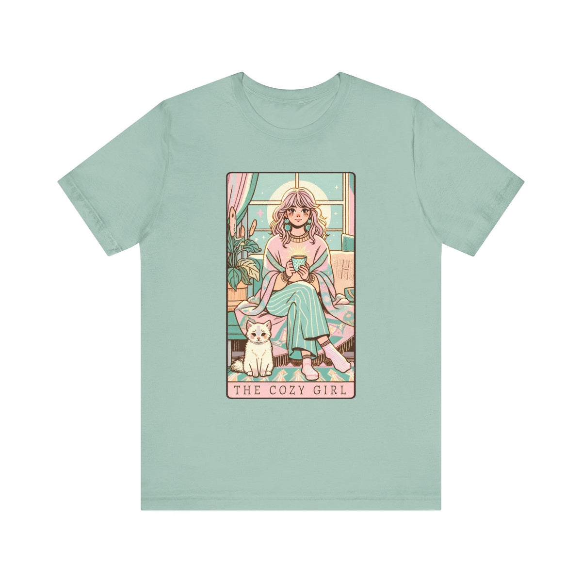 The Cozy Girl Day Tarot Card Short Sleeve Tee - Goth Cloth Co.T - Shirt77977445121355886006