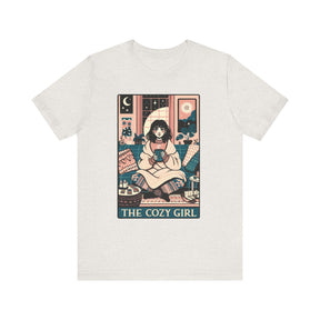 The Cozy Girl Night Tarot Card Short Sleeve Tee - Goth Cloth Co.T - Shirt15735067113343076641