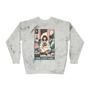 The Cozy Girl Tarot Card Color Blast Crewneck Sweatshirt - Goth Cloth Co.Sweatshirt30390885499634784492