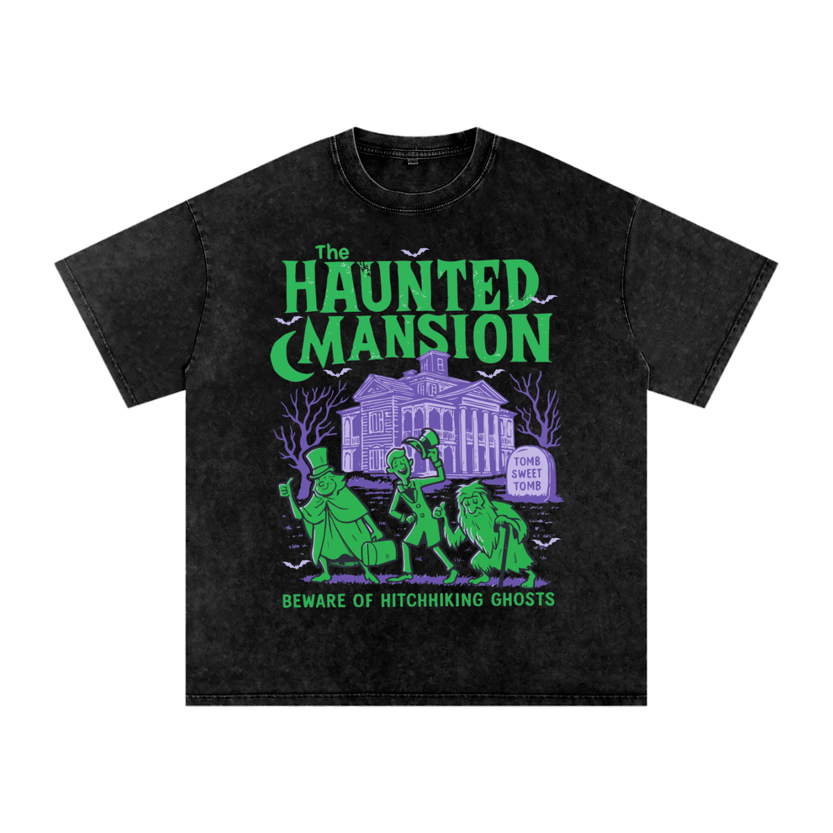 The Haunted Mansion Acid Wash T-Shirt - Goth Cloth Co.250807PODPQ0739001