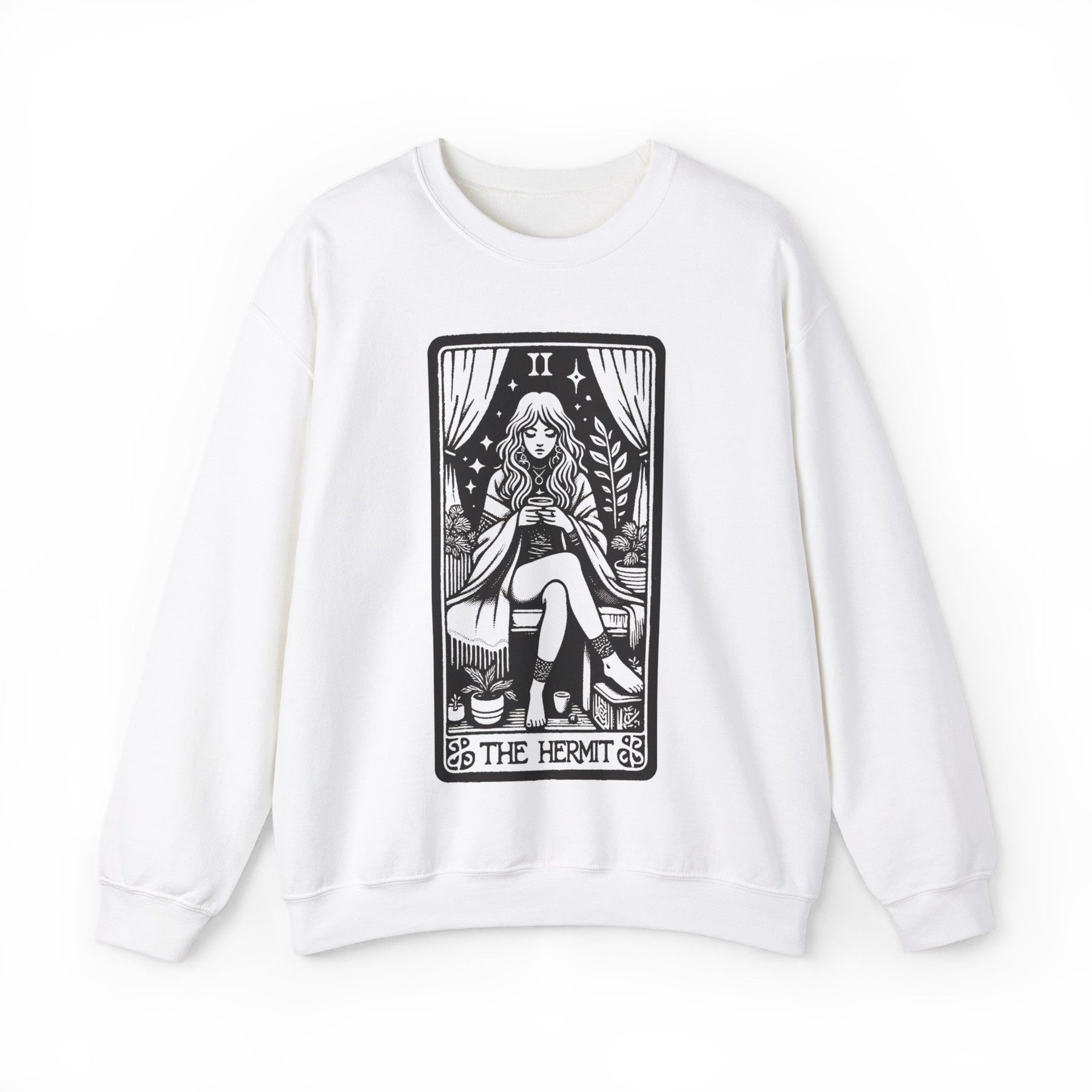 The Hermit Tarot Card Heavy Blend™ Crewneck Sweatshirt - Goth Cloth Co.Sweatshirt11731523360046632989