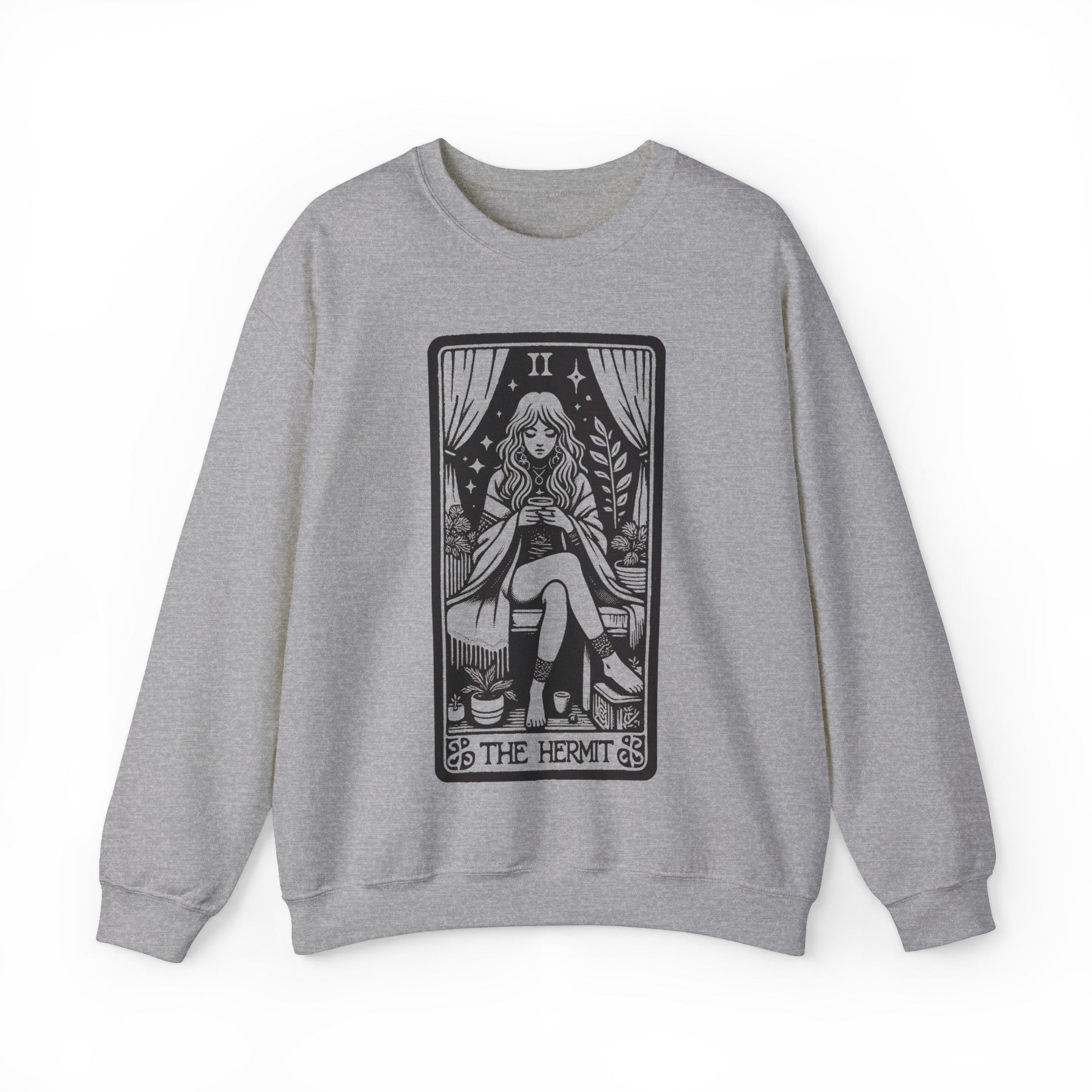 The Hermit Tarot Card Heavy Blend™ Crewneck Sweatshirt - Goth Cloth Co.Sweatshirt21665360820928894311