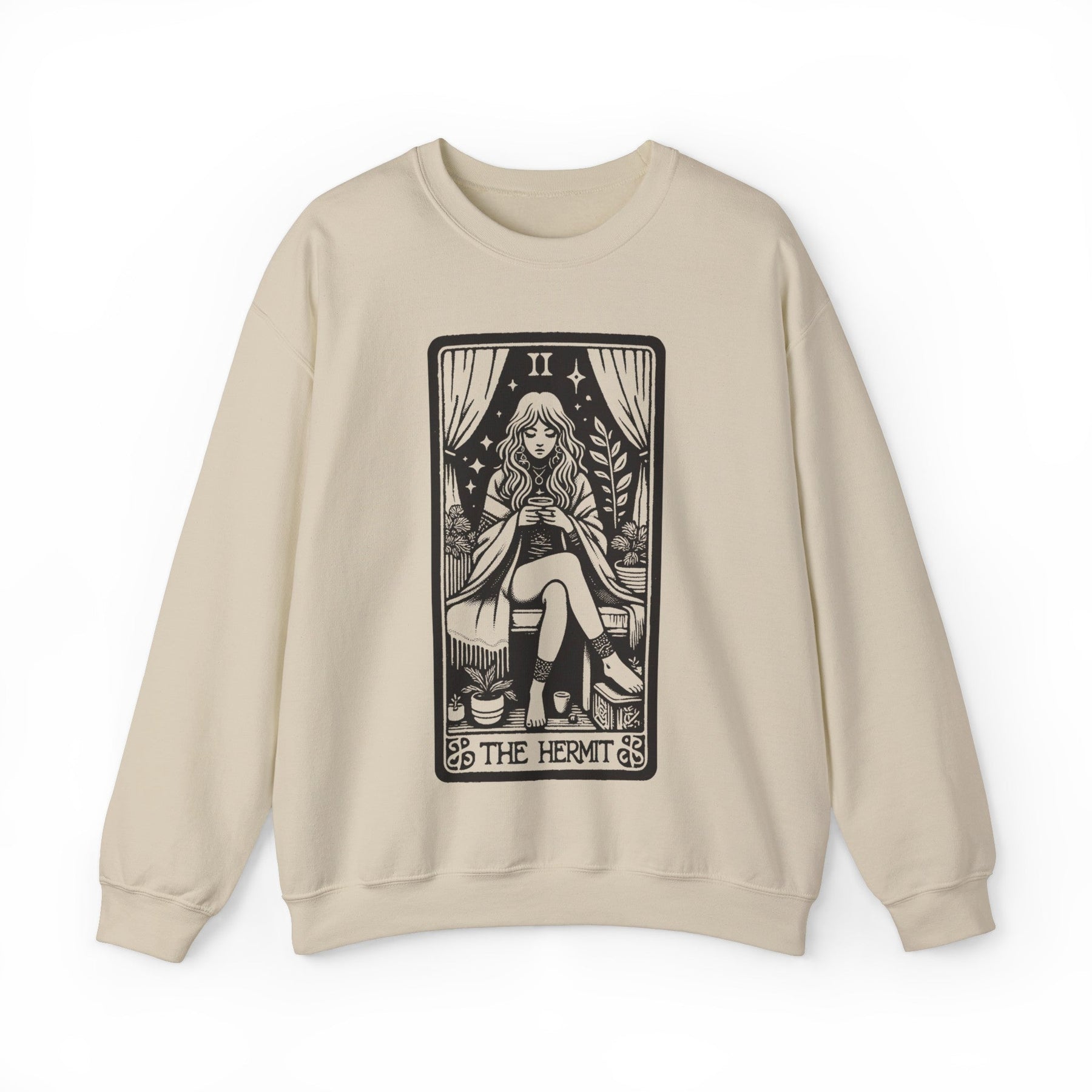 The Hermit Tarot Card Heavy Blend™ Crewneck Sweatshirt - Goth Cloth Co.Sweatshirt25948368718253231270