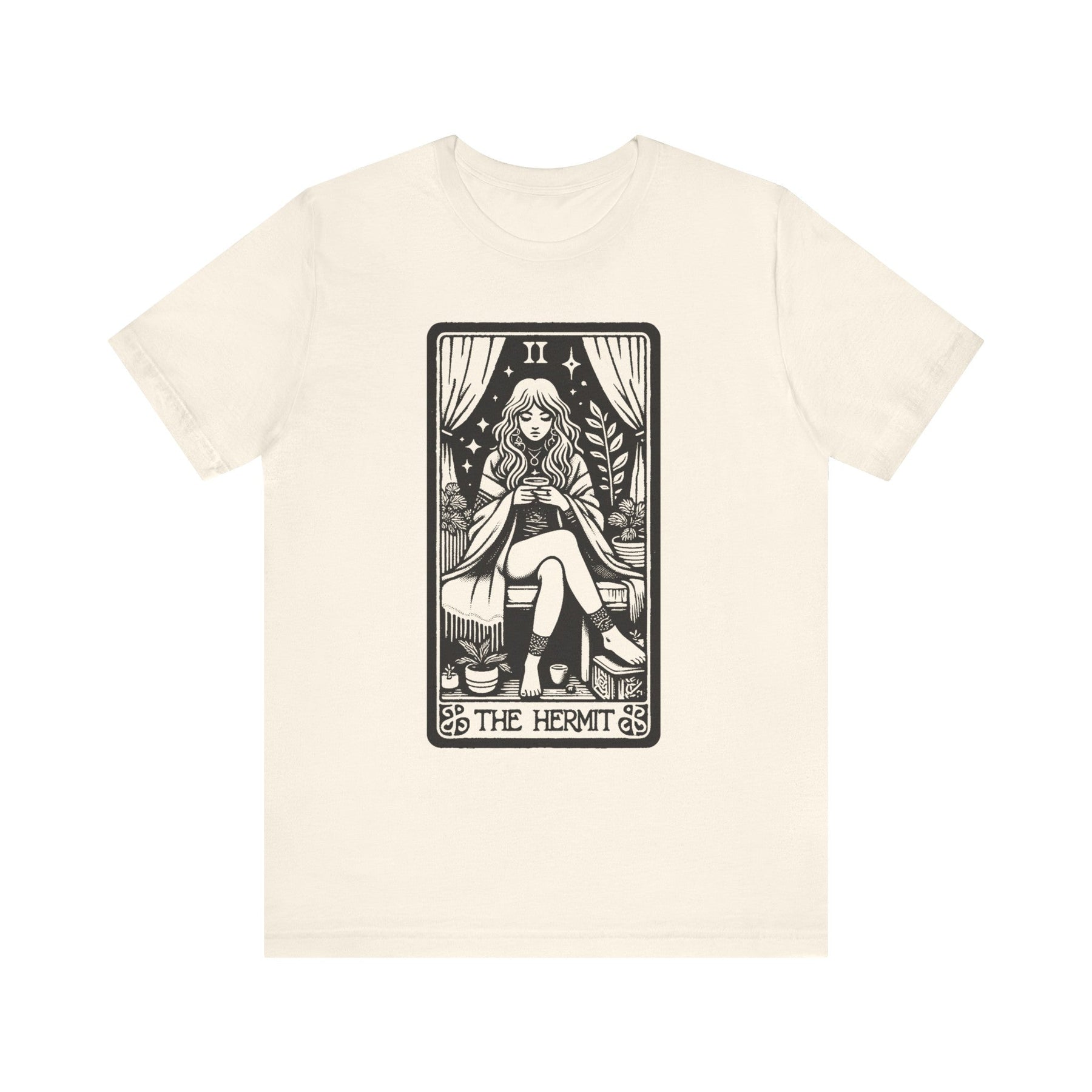 The Hermit Tarot Card Short Sleeve Tee - Goth Cloth Co.T - Shirt26867116321829201600