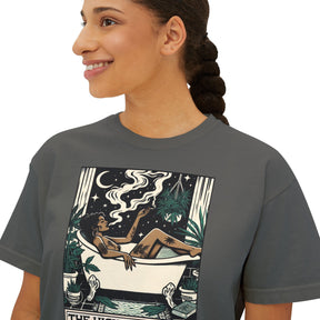 The High Priestess Goddess Women's Crop Top Boxy Tee - Goth Cloth Co.T - Shirt15268893042976937412
