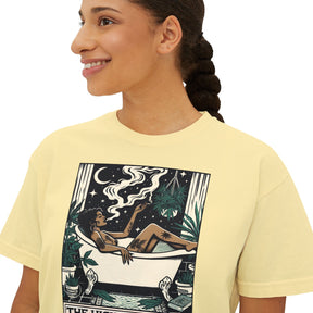 The High Priestess Goddess Women's Crop Top Boxy Tee - Goth Cloth Co.T - Shirt15268893042976937412