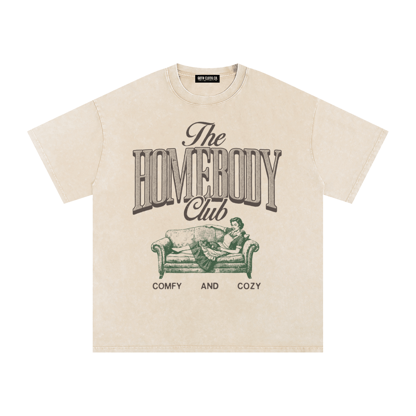 The Homebody Club Vintage Acid Wash T-Shirt - Goth Cloth Co.gymwear260813PODPQ0767001