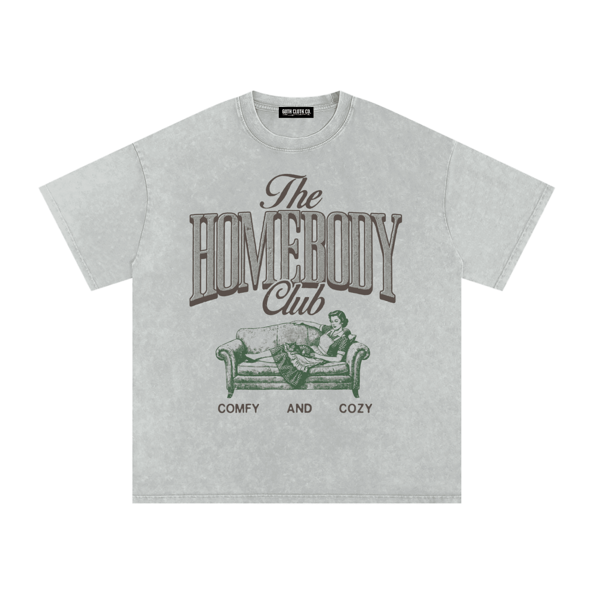 The Homebody Club Vintage Acid Wash T-Shirt - Goth Cloth Co.gymwear260813PODPQ0767007