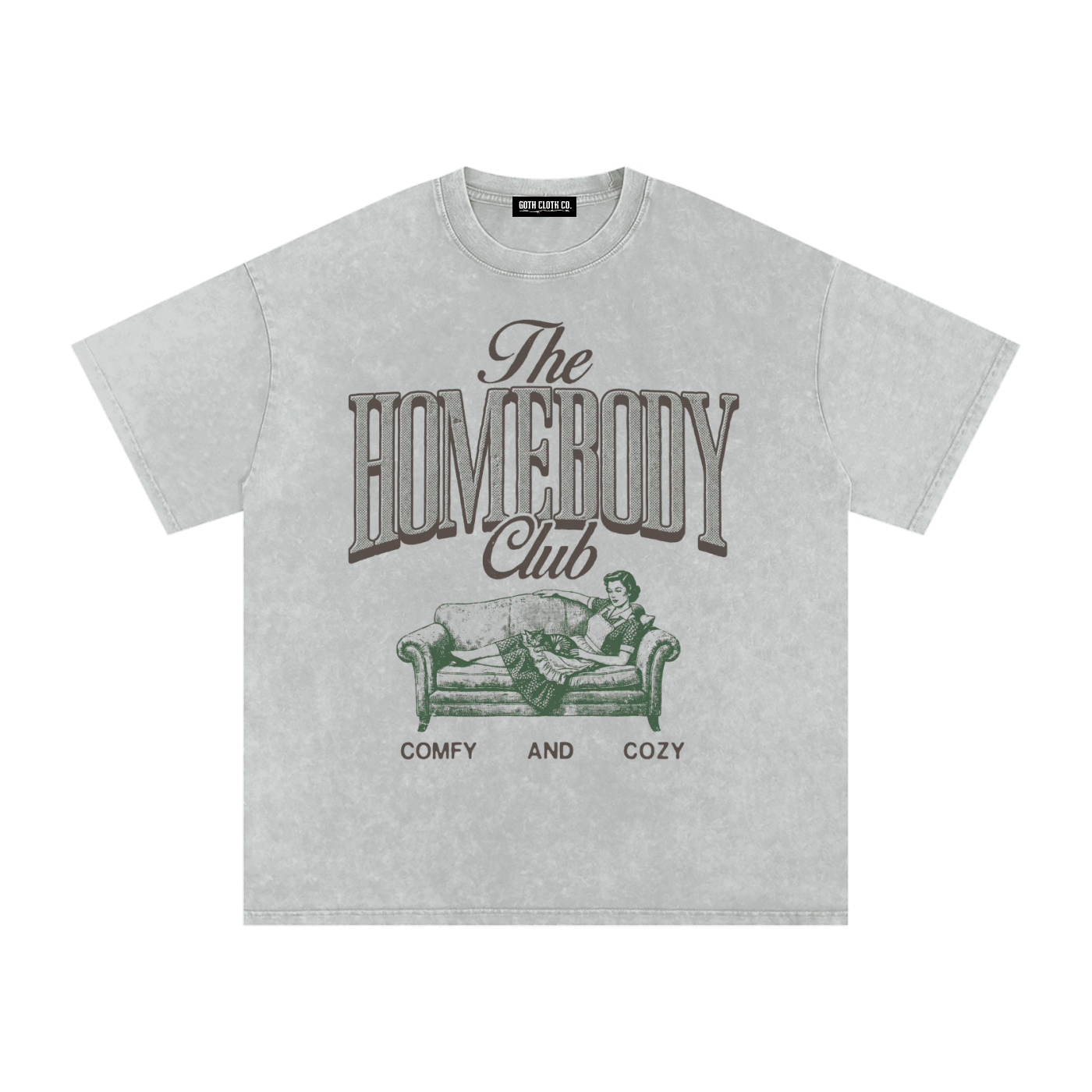 The Homebody Club Vintage Acid Wash T-Shirt - Goth Cloth Co.gymwear260813PODPQ0767007