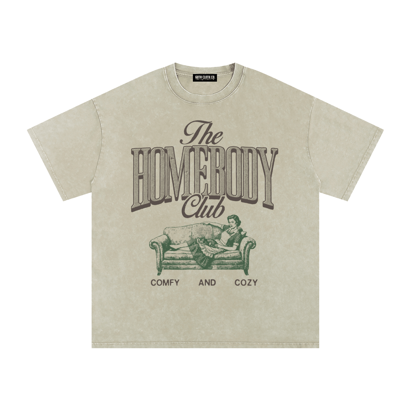 The Homebody Club Vintage Acid Wash T-Shirt - Goth Cloth Co.gymwear260813PODPQ0767013