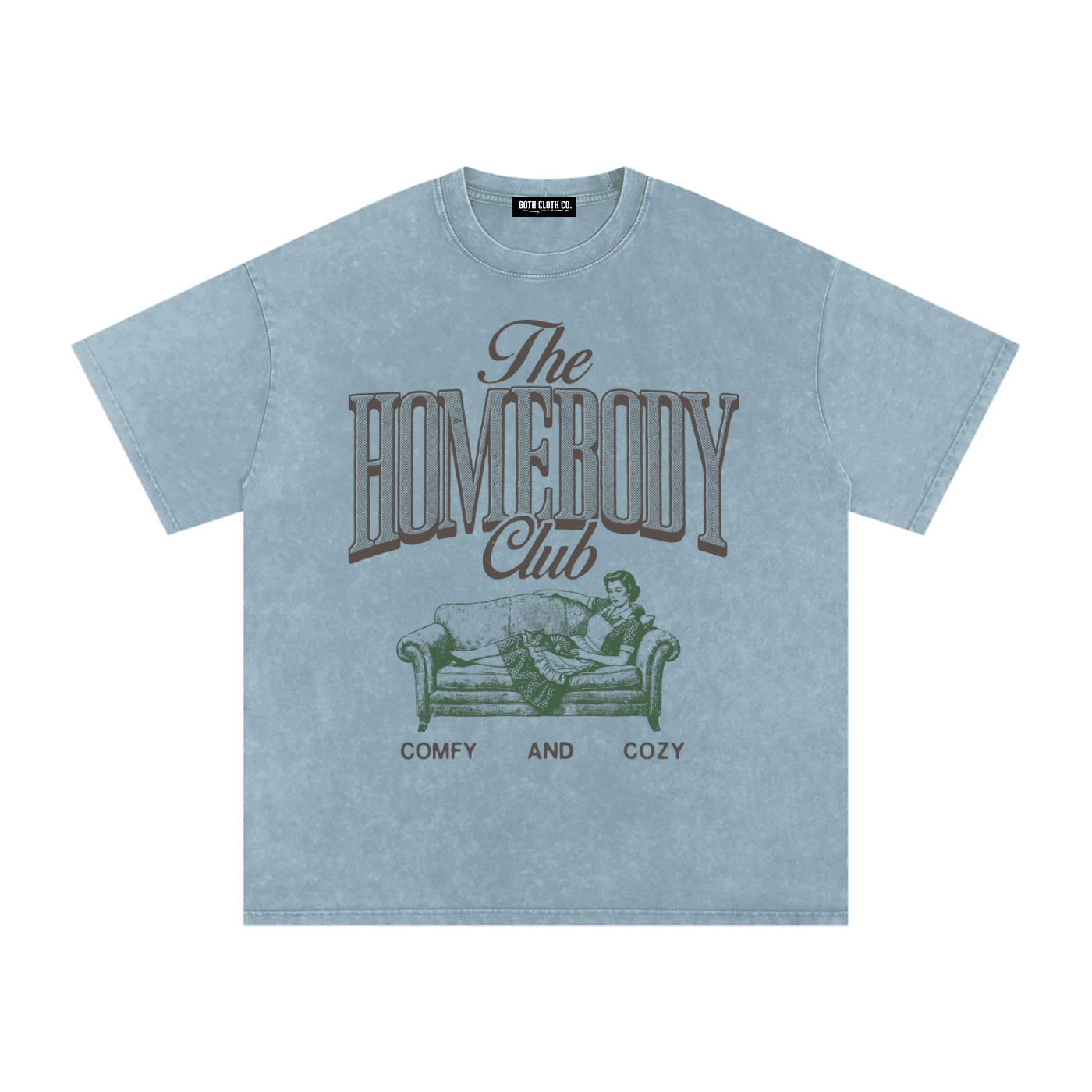 The Homebody Club Vintage Acid Wash T-Shirt - Goth Cloth Co.gymwear260813PODPQ0767019