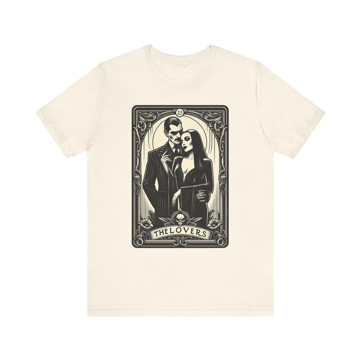 The Lovers Morticia & Gomez Tarot Card Unisex Jersey Tee - Goth Cloth Co.T - Shirt58615138661043056897