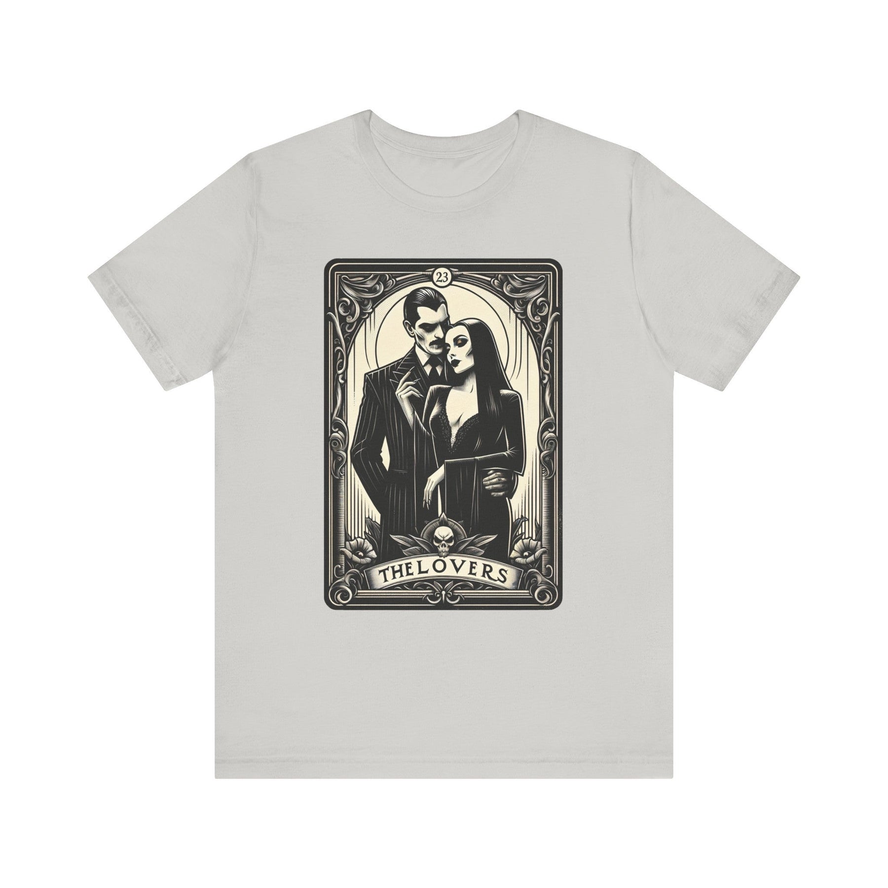 The Lovers Morticia & Gomez Tarot Card Unisex Jersey Tee - Goth Cloth Co.T - Shirt93249547050389187147