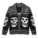 The Misfit Mode Button Up Unisex Cardigan - Goth Cloth Co.