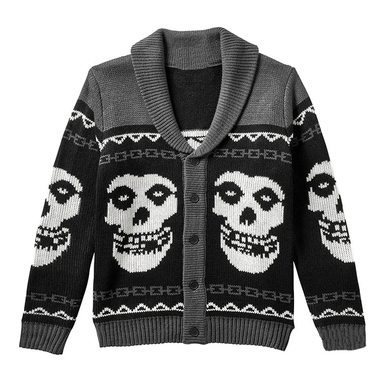 The Misfit Mode Button Up Unisex Cardigan - Goth Cloth Co.