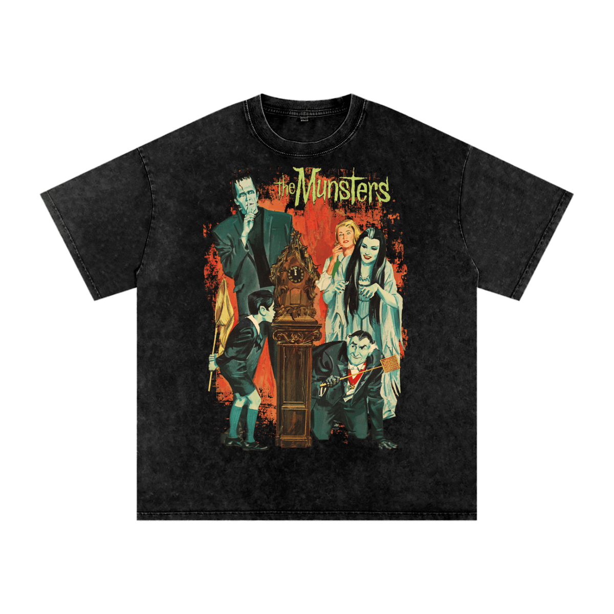 The Munster Acid Wash Tee - Goth Cloth Co.250725PODPQ0225001