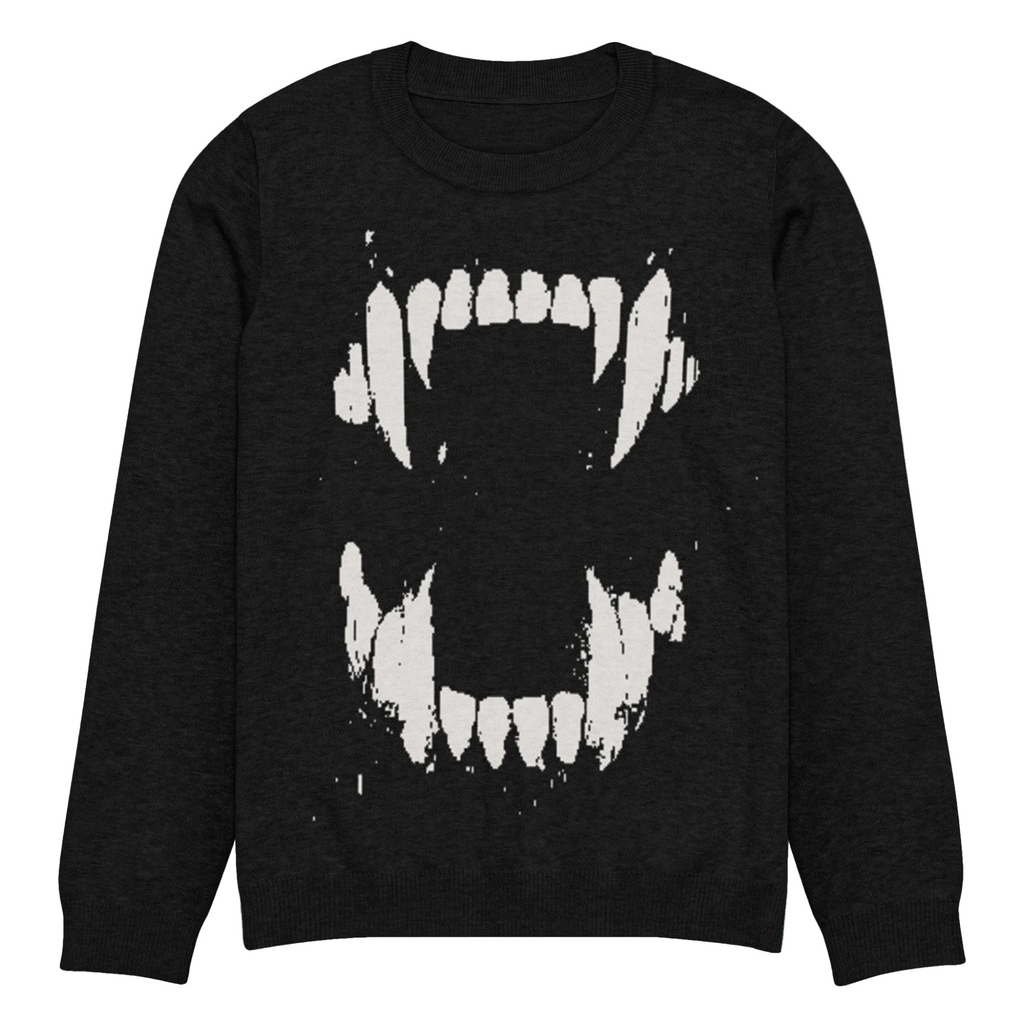 Vampire Teeth Knit Sweater | Gothic Grunge Pullover