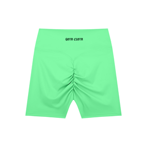 Thorned High-Waisted Scrunched Yoga Shorts