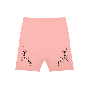 Thorned High-Waisted Scrunched Yoga Shorts