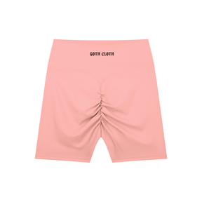 Thorned High-Waisted Scrunched Yoga Shorts