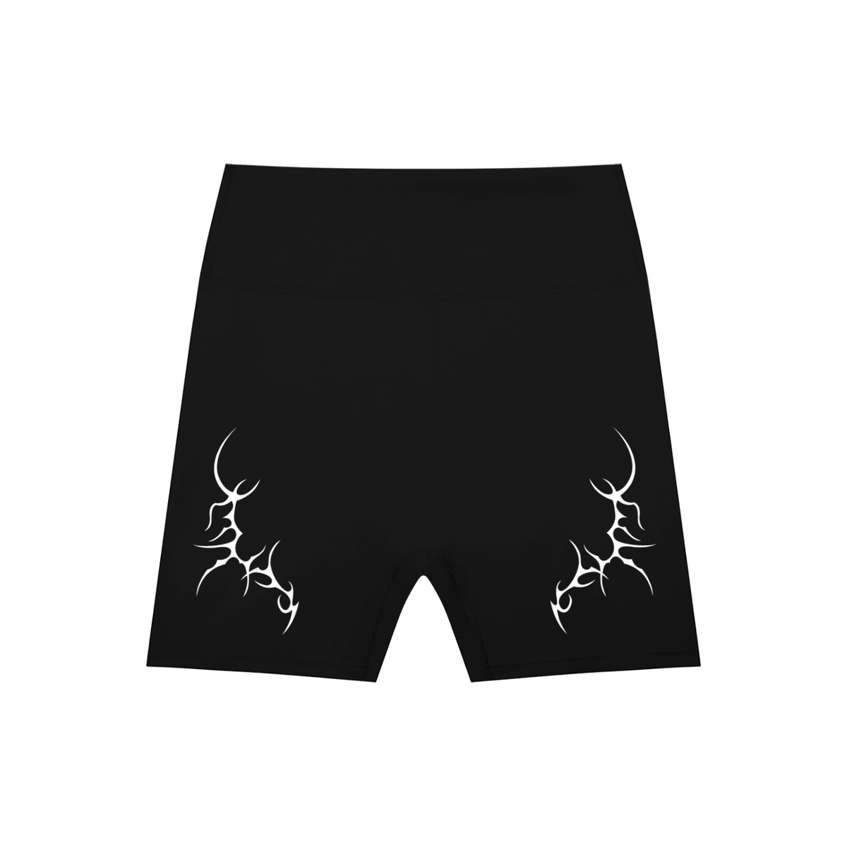 Thorned High-Waisted Scrunched Yoga Shorts - Goth Cloth Co.gymwear260923PODBK1177#001