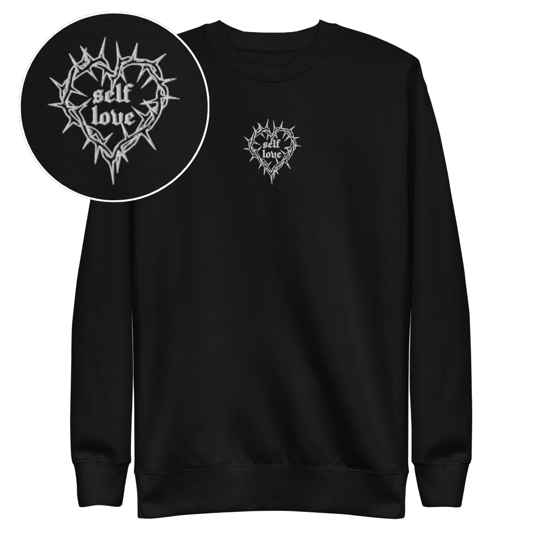 Thorny Self Love Embroidered Sweatshirt - Goth Cloth Co.Sweatshirt1965052_11254