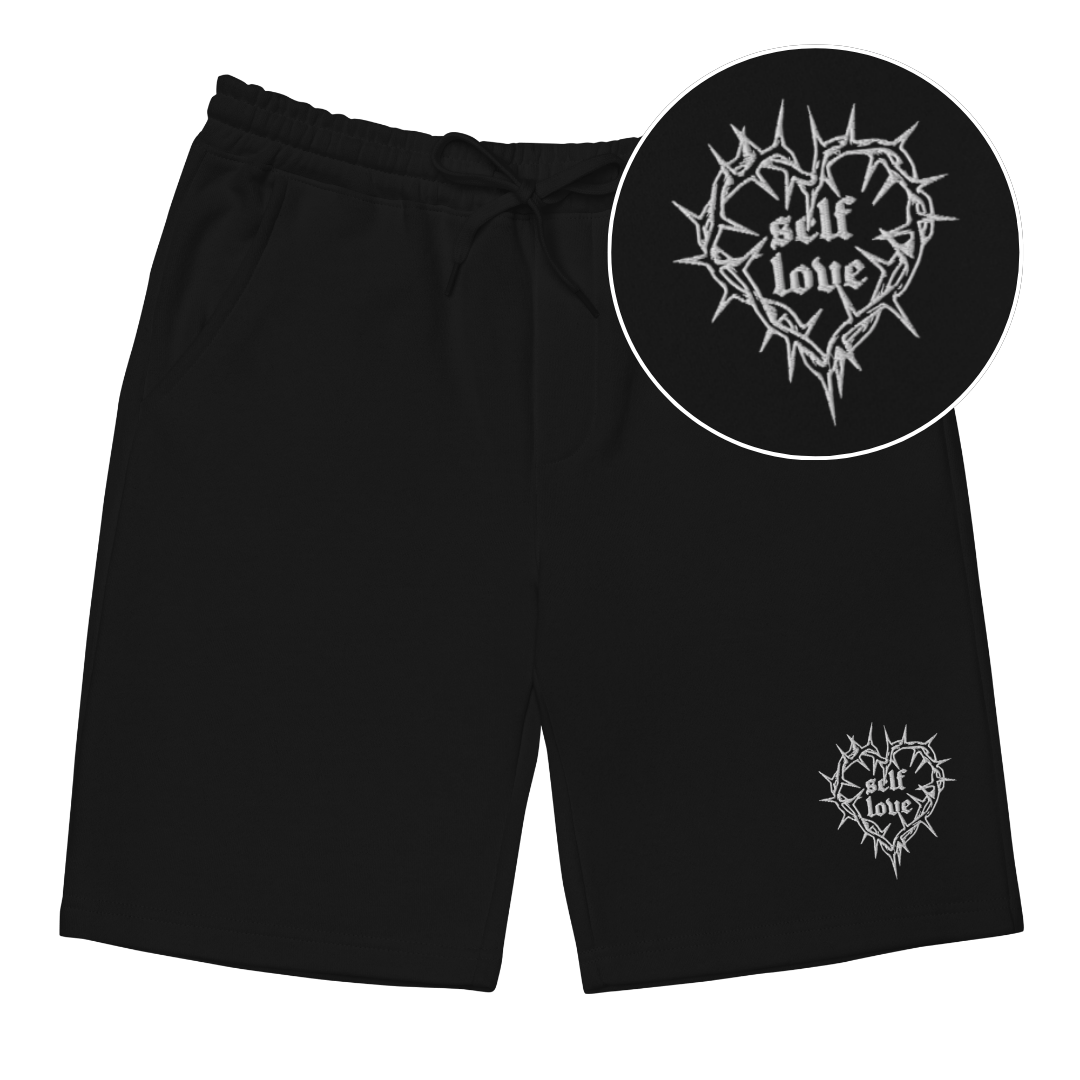 Thorny Self Love Fleece Shorts - Goth Cloth Co.shorts1683824_12444