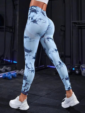 Tie - Dye High Waist Active Leggings - Goth Cloth Co.100100525592871