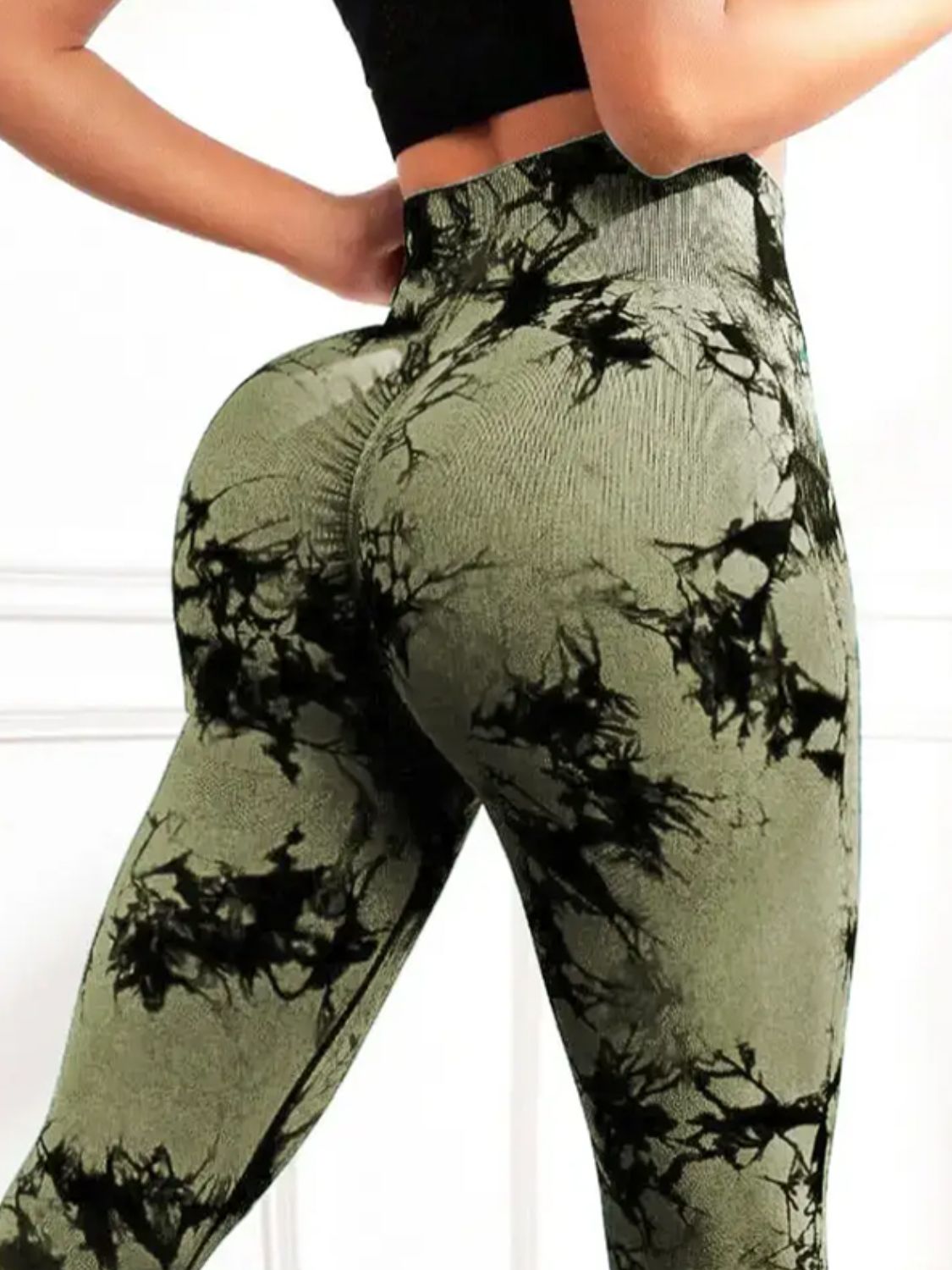 Tie - Dye High Waist Active Leggings - Goth Cloth Co.100100641492101