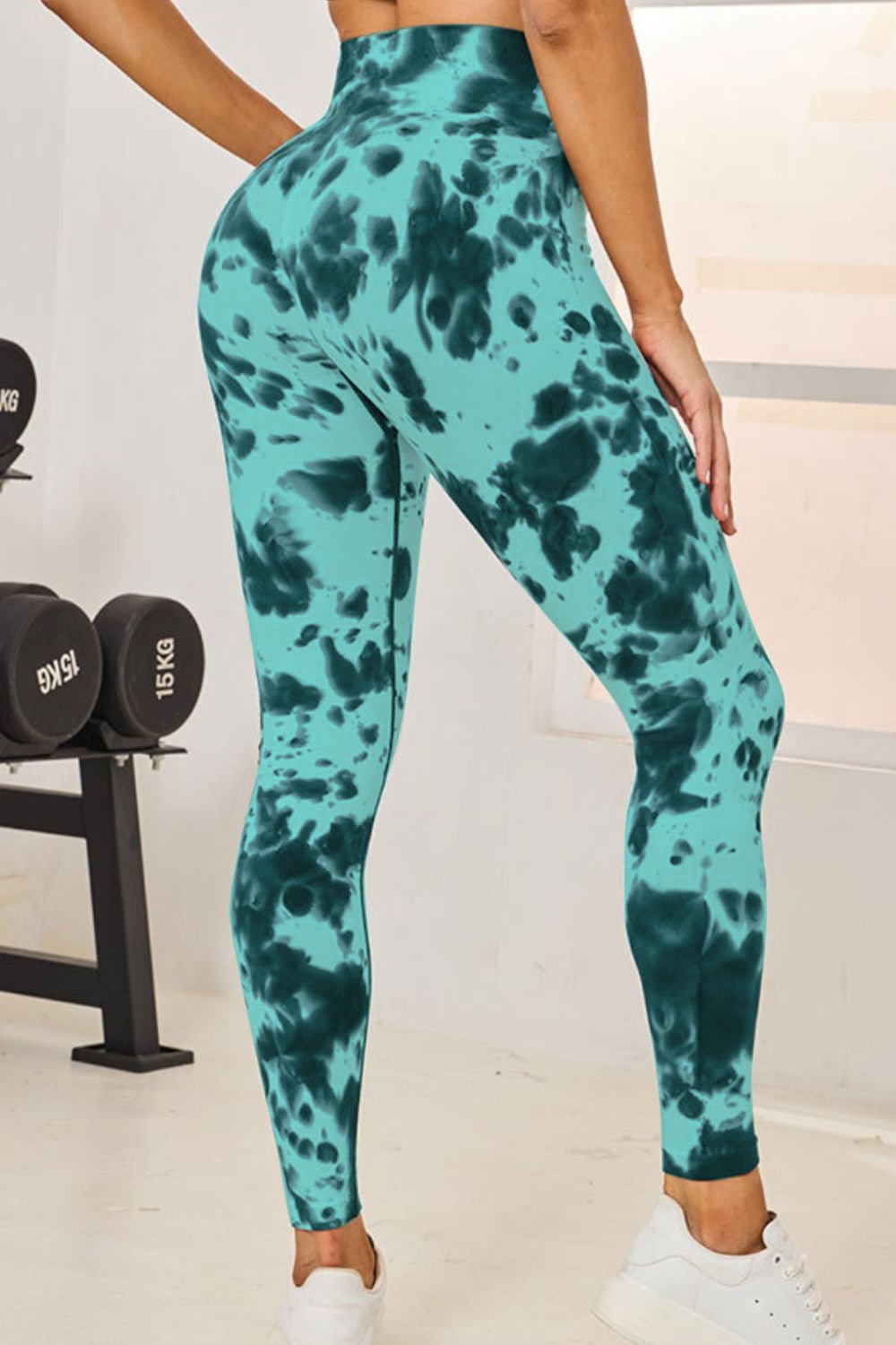 Tie - Dye High Waist Active Leggings - Goth Cloth Co.100100834234963