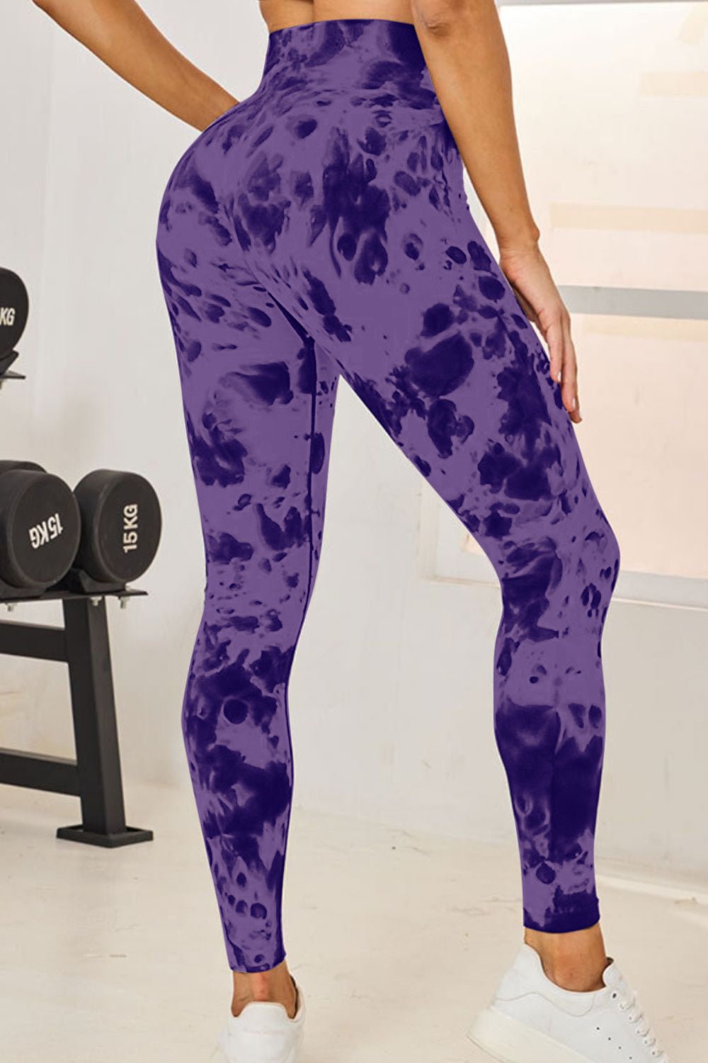 Tie - Dye High Waist Active Leggings - Goth Cloth Co.100100834237211