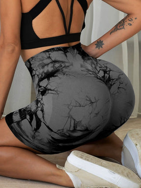 Tie - Dye High Waist Active Shorts - Goth Cloth Co.100100898145734