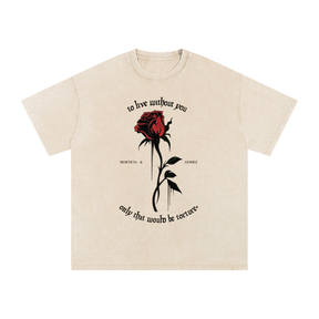 To Live Without You Acid Wash Oversized Tee - Goth Cloth Co.260806PODPQ0684001