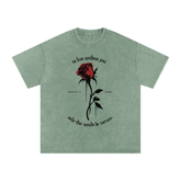 To Live Without You Acid Wash Oversized Tee - Goth Cloth Co.260806PODPQ0684007
