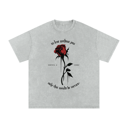 To Live Without You Acid Wash Oversized Tee - Goth Cloth Co.260806PODPQ0684013