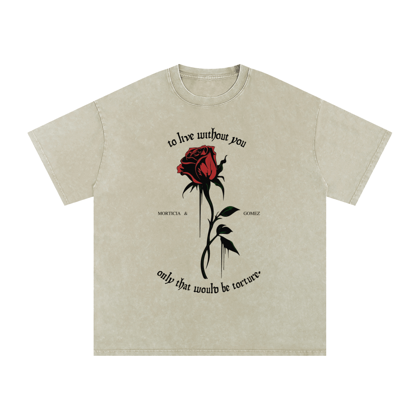 To Live Without You Acid Wash Oversized Tee - Goth Cloth Co.260806PODPQ0684025
