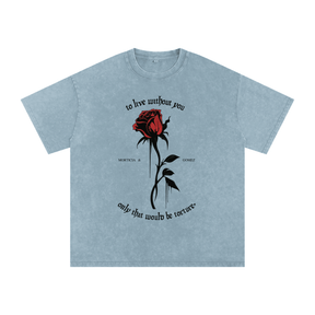 To Live Without You Acid Wash Oversized Tee - Goth Cloth Co.260806PODPQ0684031