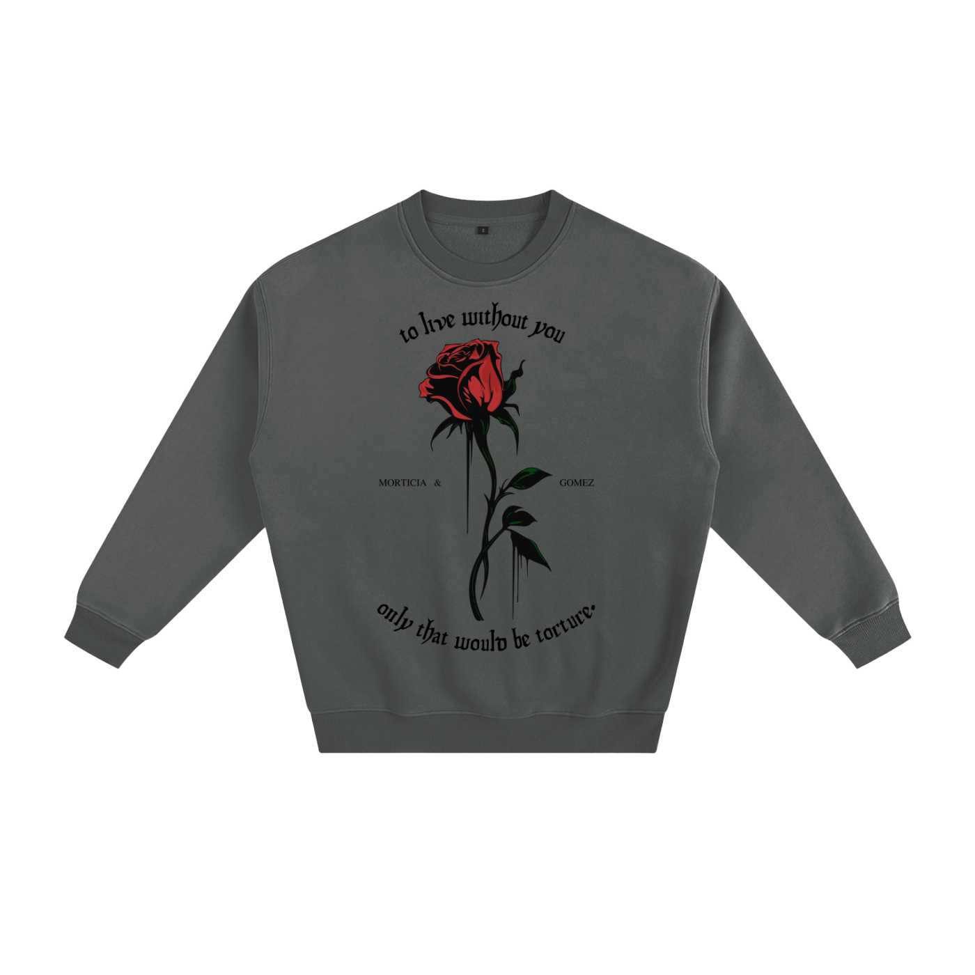 To Live Without You Rose Fleeced Sweatshirt - Goth Cloth Co.251107PODRA0315001