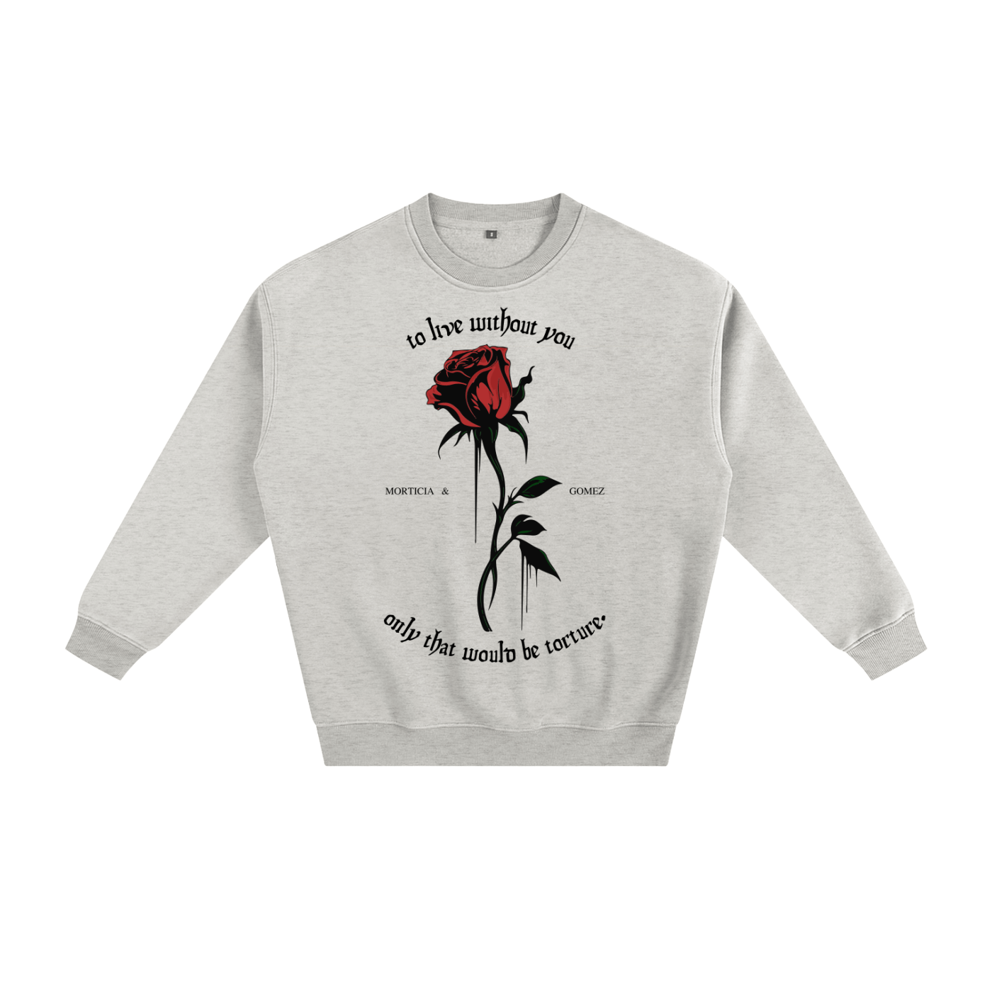 To Live Without You Rose Fleeced Sweatshirt - Goth Cloth Co.251107PODRA0315016