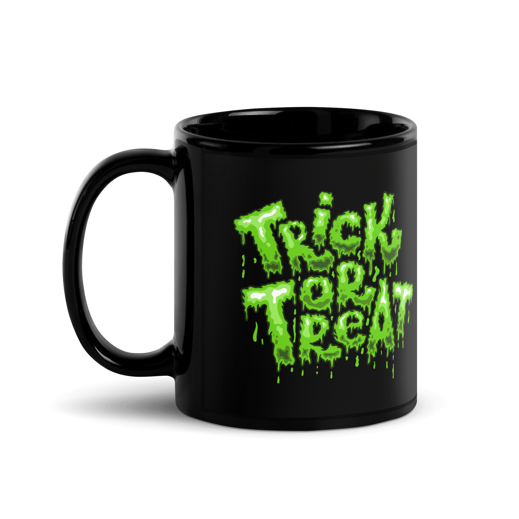 Trick or Treat Lime Green Slime Drip Halloween Coffee Mug